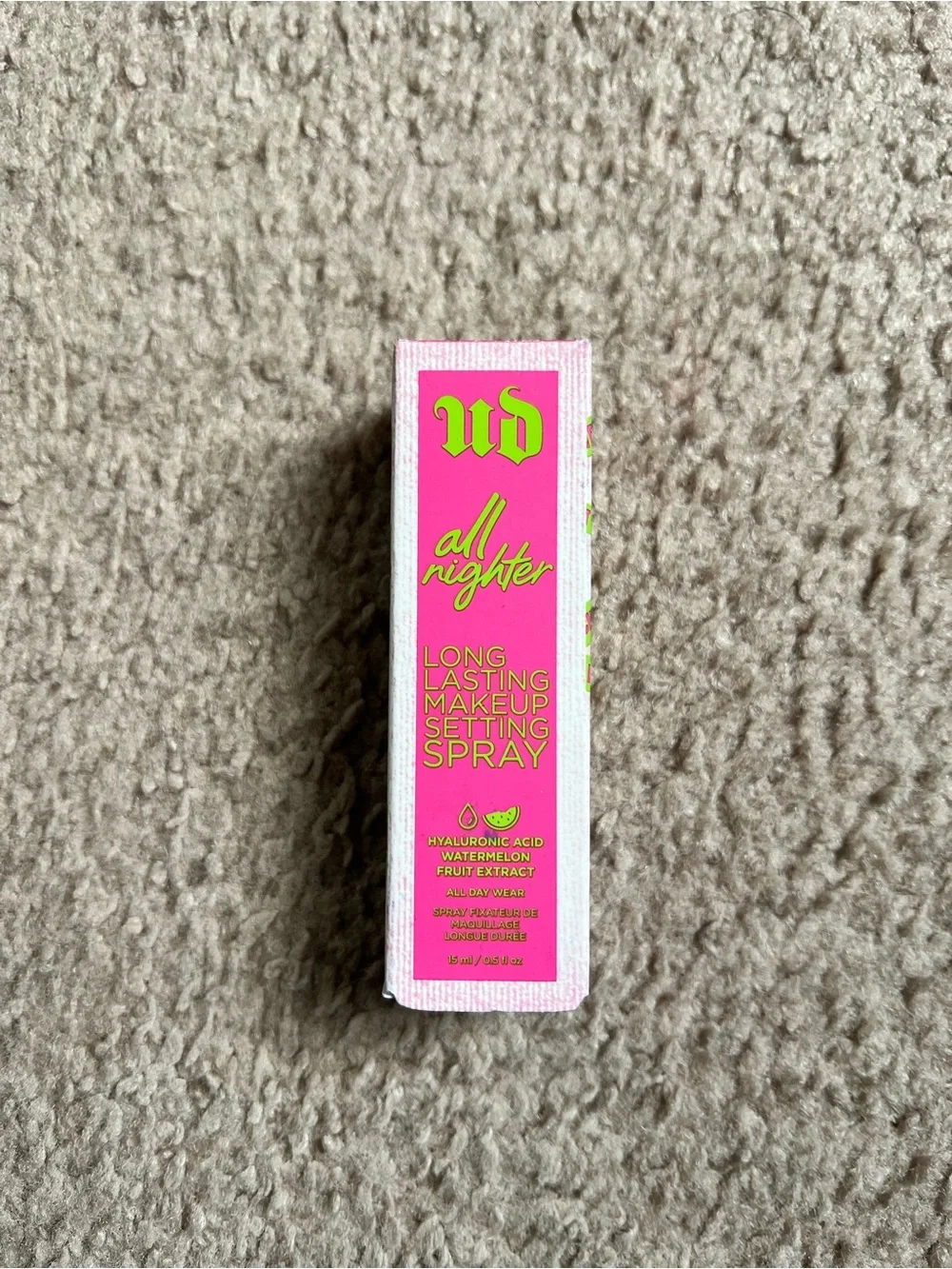 Urban Decay All Nighter Makeup Setting Spray - Hot Pink Packaging